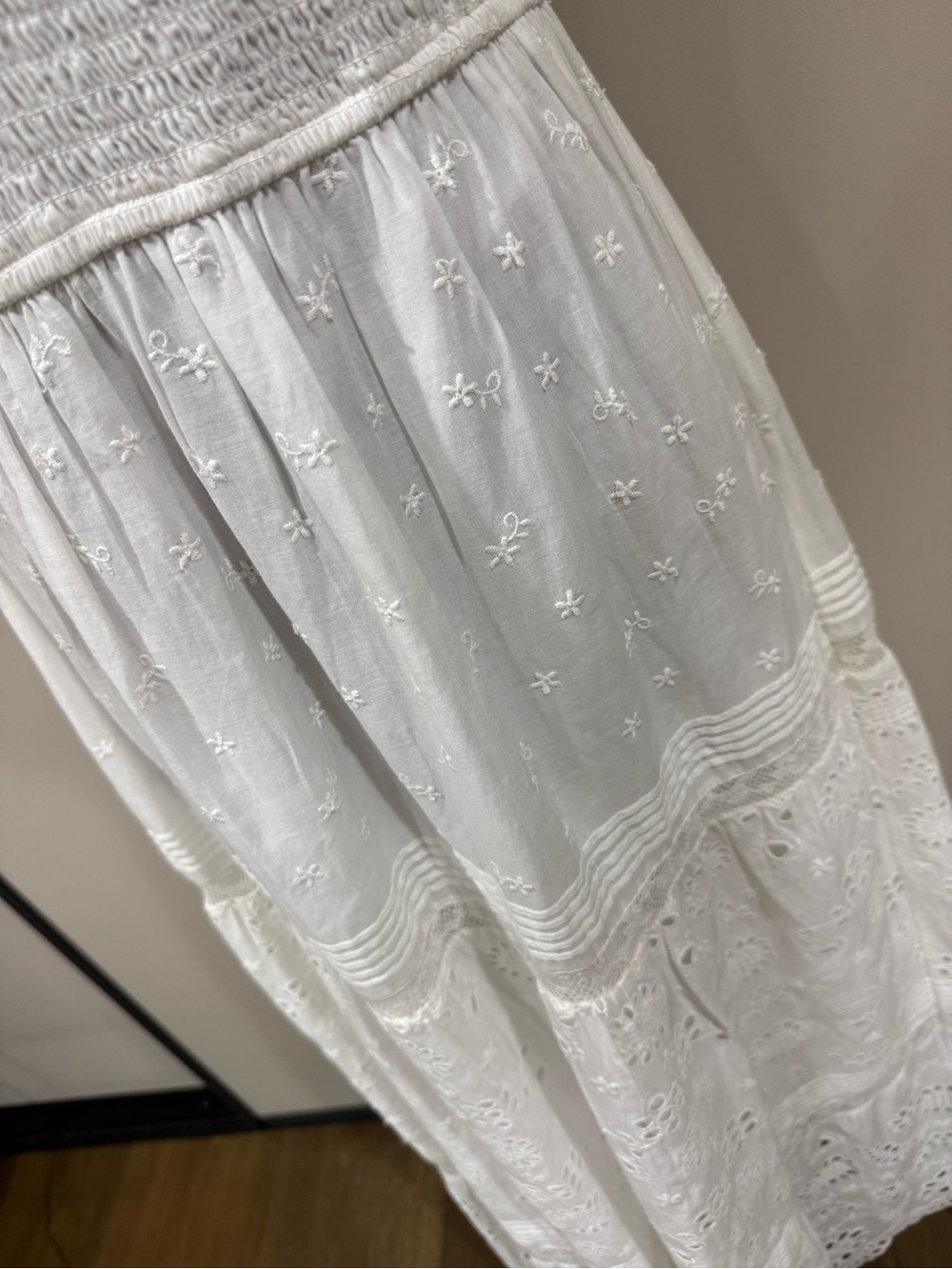 LoveShackFancy Bisolet Eyelet Lace Maxi Dress - Optic White - Picture 4 of 9
